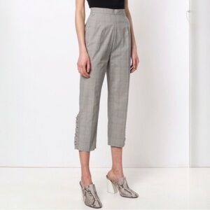 🌻NEW w/tags I’M Isola Marras High Rise Ruffle Crop Trousers  Size: IT 40 = US 4